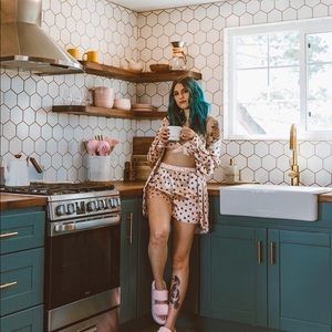 Star Satin 3 Pc Nasty Gal PJ Set NWOT